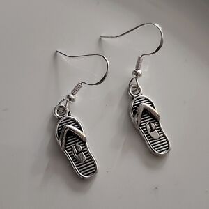 Flip Flop Earrings ZINC ALLOY charms 925S Post ER